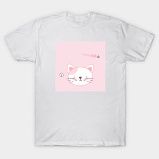 'Cute Animal Couple Classic Logo Design for Couples - Sweet Kitten Edition' T-Shirt